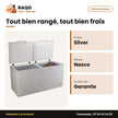 Congélateur Horizontal Nasco – Silver – 2 Portes – 2 Paniers Internes | KNAS-725