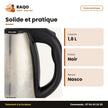 Bouilloire Électrique Nasco – 1.8 L – Noir-Acier Inox. – 360° | KES4149BC-N