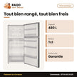 Réfrigérateur TCL – 480LT(370L+110L) – No Frost-Cool.tech. – Circulator System | P624TMN