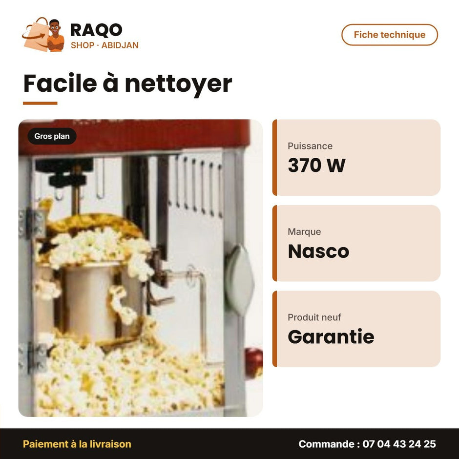 Popcorn Maker Nasco – 370W | PC5400-GS