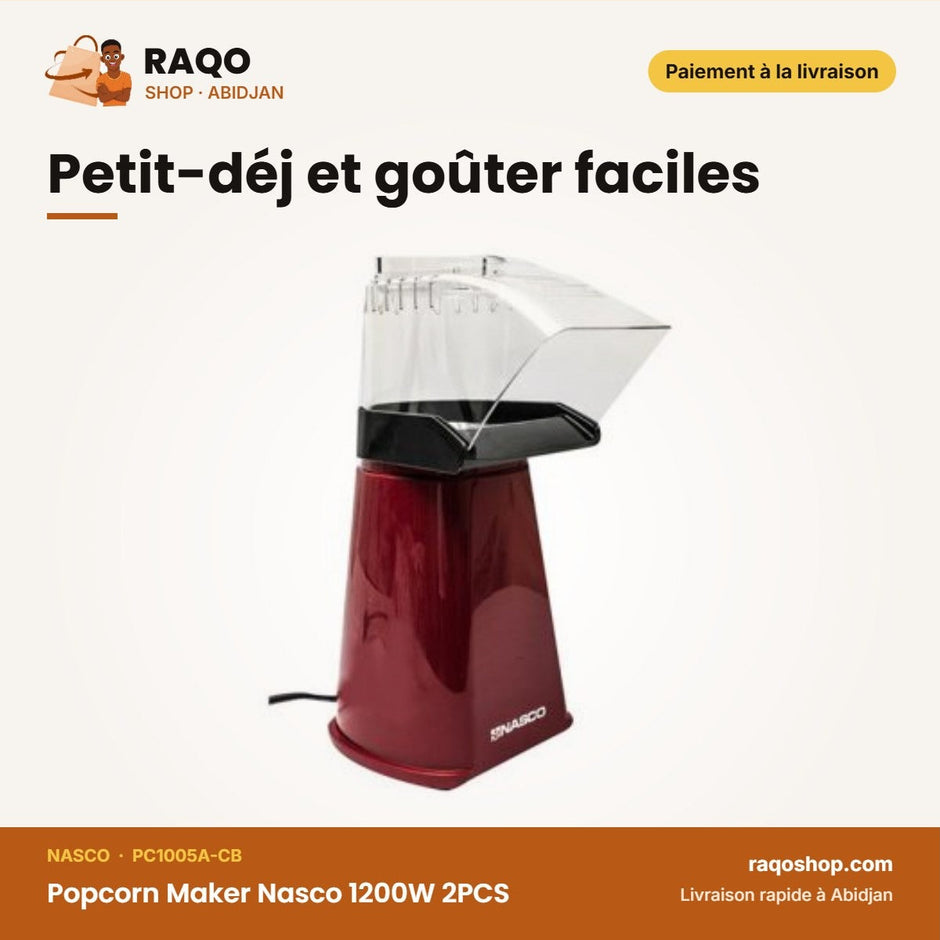 Popcorn Maker Nasco 1200W 2PCS | PC1005A-CB
