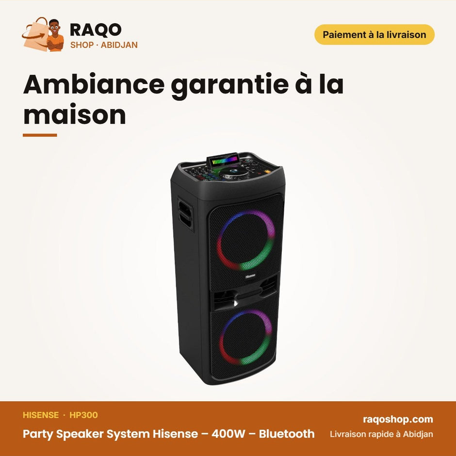 Party Speaker System Hisense – 400W – Bluetooth – 8 Light Modes | HP300