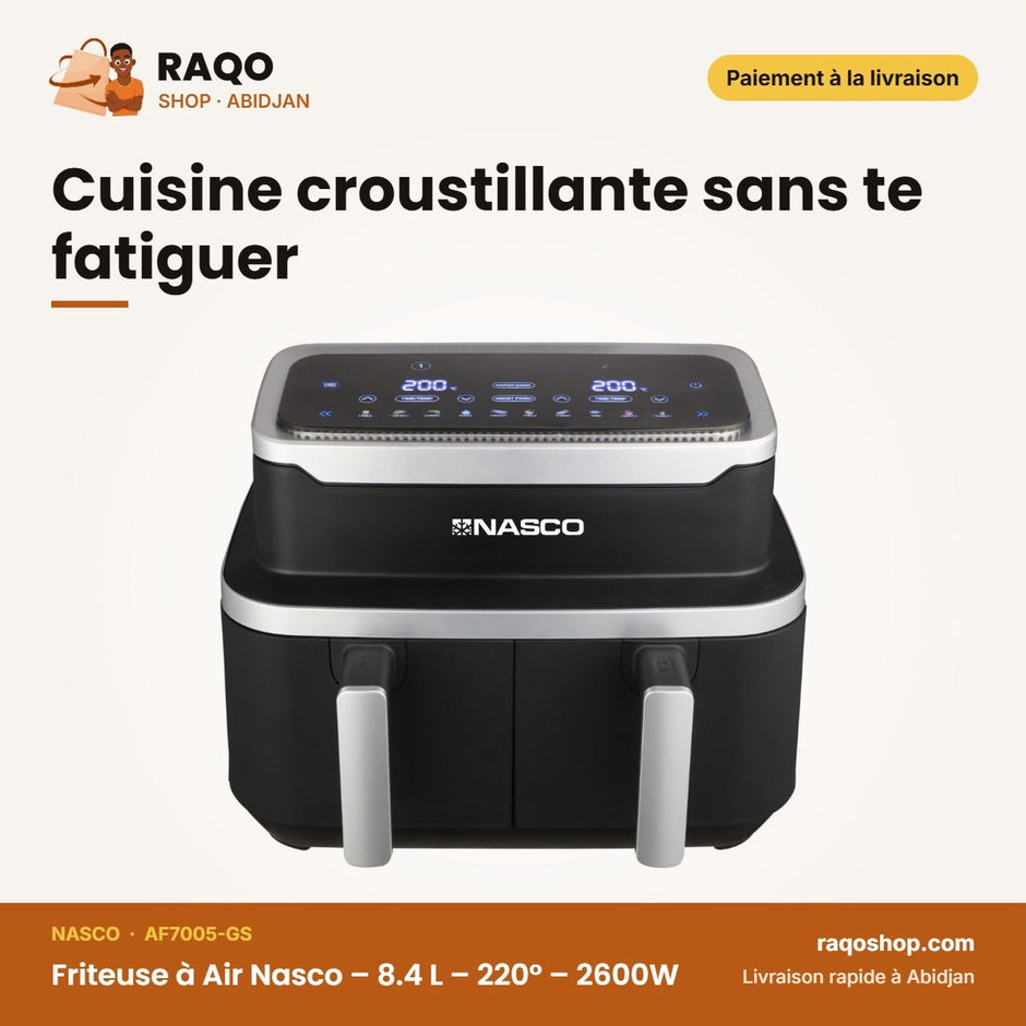 Friteuse à Air Nasco – 8.4 L – 220° – 2600W | AF7005-GS