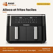 Double Friteuse à Air Nasco – 9L (4.5+4.5) – Écran Digital – Noir | AFT1000-GS