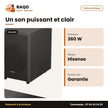 Barre de Son Hisense 3.1.2CH – Sans Fil – 360W – Dolby Atmos | AX3120G