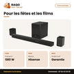 Barre de Son Hisense 5.1CH – Sans Fil – 580W – Dolby Atmos | AX5100Q