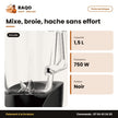 Mixeur Midea 1.5L – 750W – Bol en Verre – Moteur Couleur Noir | MIXER_BL1190