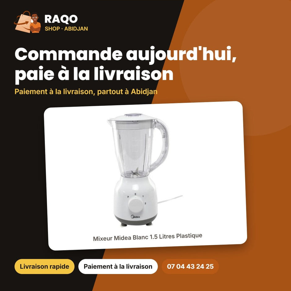 Mixeur Midea Blanc 1.5 Litres Plastique | MIDEA_MJ-BL40G1