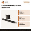 Barre de Son Hisense 3.1CH – Sans Fil – 500W – Dolby Atmos | AX3100Q