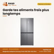 Réfrigérateur Multiportes (Fdr) Samsung 4 Portes 468L (328L+140L) Silver | RF48A4000M9/MA