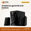 Multimedia 2.1CH Nasco – Subwoofer 4''+BAFFES 3''*2 – Port USB – Sd | NAS-SS2.1-N2412