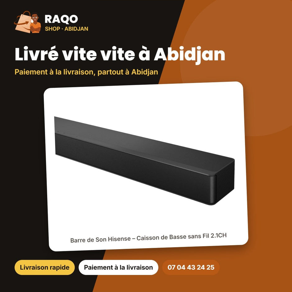 Barre de Son Hisense – Caisson de Basse sans Fil 2.1CH – 240W – Dolby-Fm-HDMI-Bt | HS2100FM