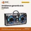 Enceinte Bluetooth System Nasco 60W – Fm-USB-Aux Mic – Karaoke Function | NAS-222BT