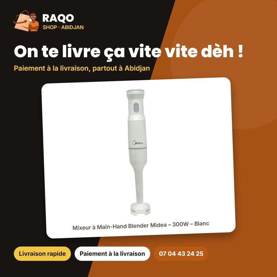 Mixeur à Main-Hand Blender Midea – 300W – Blanc | SM0795