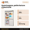 Réfrigérateur Samsung Combiné – 290L (192+98) – Gris – 3TIROIRS | RB29FERNDSA/MU