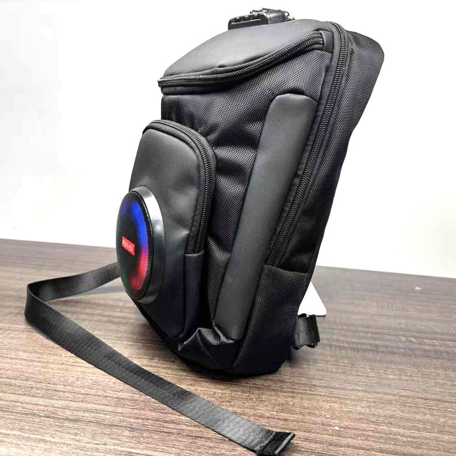 Sac Bandoulière Rechargeable avec Haut-Parleur Bluetooth | Enceinte Portable USB TF FM avec Mot de Passe Sécurisé - RAQO