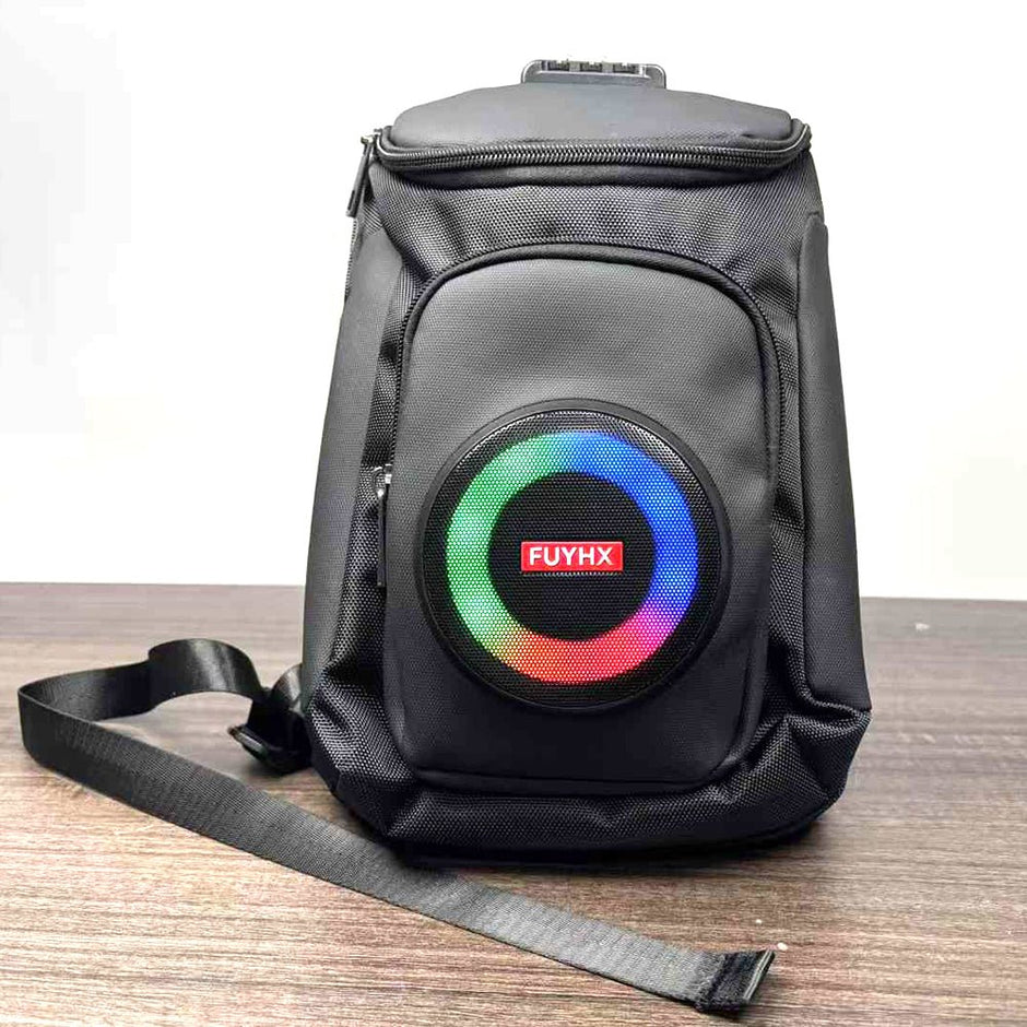 Sac Bandoulière Rechargeable avec Haut-Parleur Bluetooth | Enceinte Portable USB TF FM avec Mot de Passe Sécurisé - RAQO
