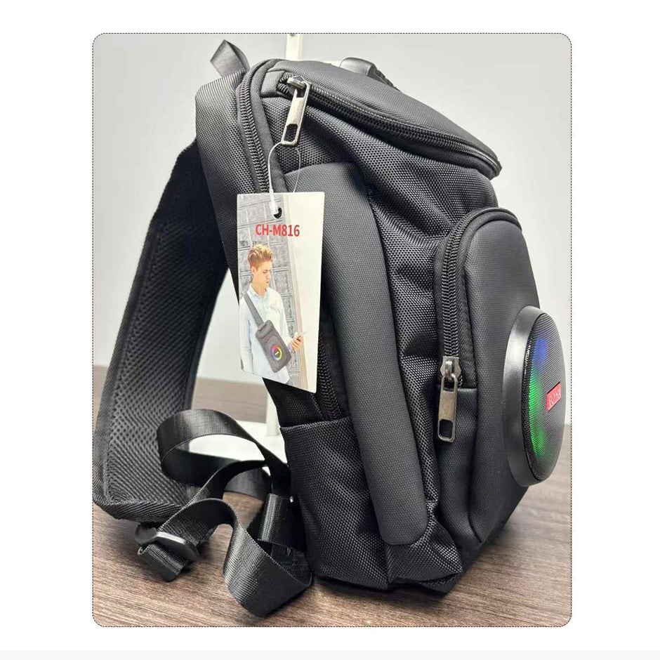 Sac Bandoulière Rechargeable avec Haut-Parleur Bluetooth | Enceinte Portable USB TF FM avec Mot de Passe Sécurisé - RAQO