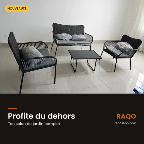 Salon de jardin HW-2 – ensemble 1+4 - RAQO