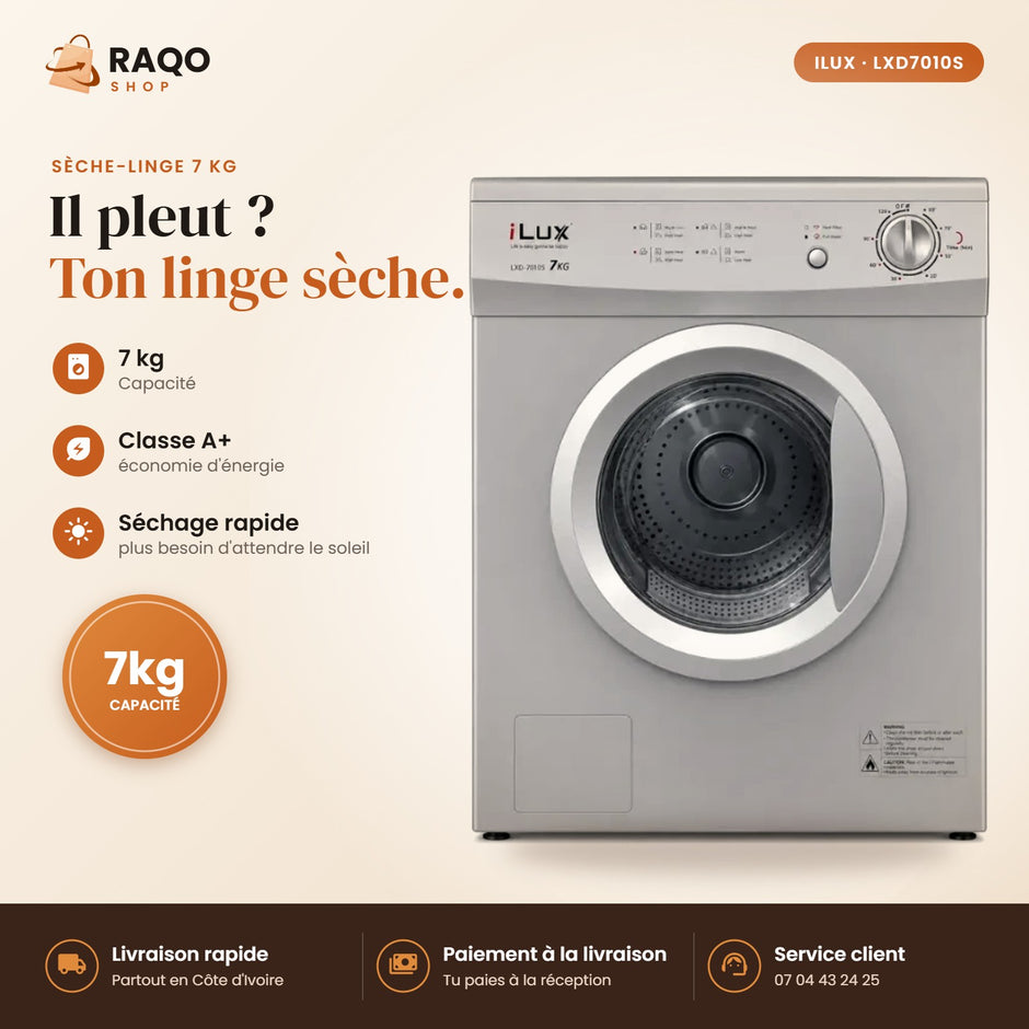 Sèche-linge iLUX – 7 kg - RAQO