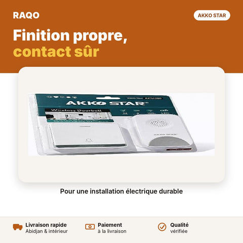 Sonnette sans fil avec bouton | Akko Star - RAQO