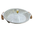 Soupière Ronde en Porcelaine avec Support Métal - RAQO