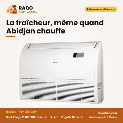 Split Allège 18.000 BTU Hisense – R-410 – Façade Blanche | AUV-18HR4SSA1 - RAQO