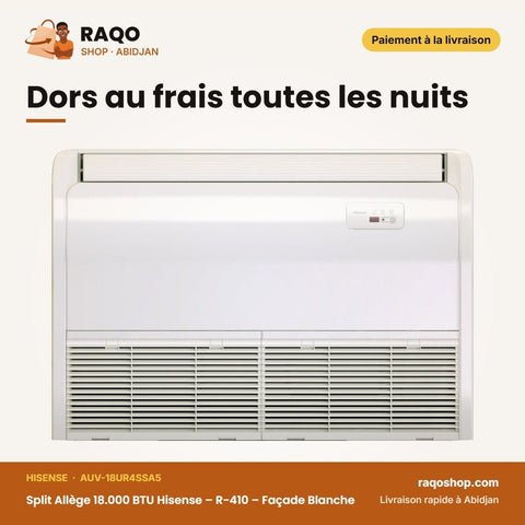 Split Allège 18.000 BTU Hisense – R-410 – Façade Blanche – Inverter Expert | AUV-18UR4SSA5 - RAQO