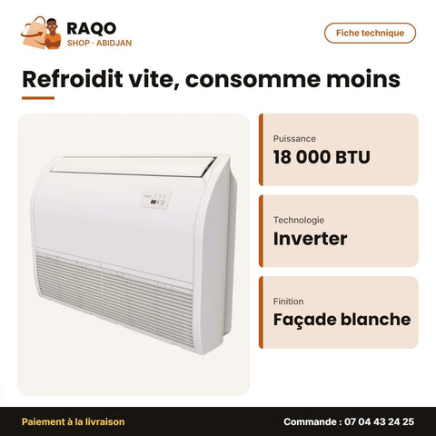 Split Allège 18.000 BTU Hisense – R-410 – Façade Blanche – Inverter Expert | AUV-18UR4SSA5 - RAQO