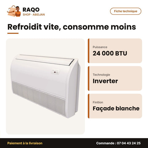 Split Allège 24.000 BTU Hisense – R-410 – Façade Blanche – Inverter Expert | AUV-24UR4SJA5 - RAQO