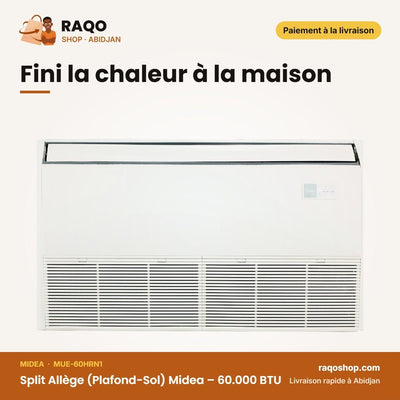 Split Allège (Plafond-Sol) Midea – 60.000 BTU – Façade Blanche | MUE-60HRN1