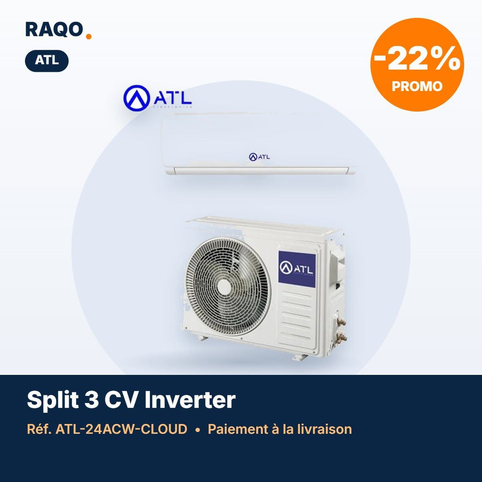 Split ATL 3 CV (24 000 BTU) Inverter Cloud R410 – ATL-24ACW-CLOUD - RAQO