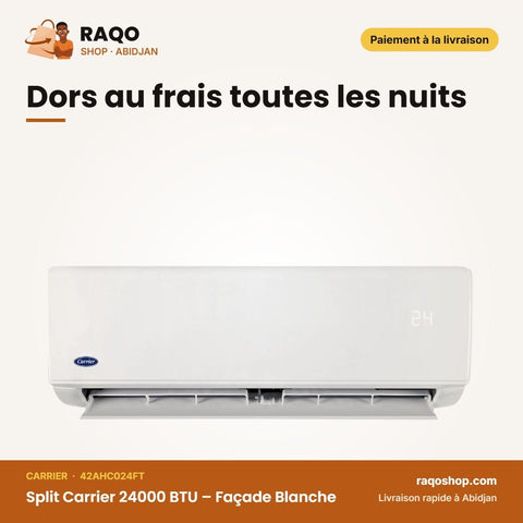 Split Carrier 24000 BTU – Façade Blanche – Unité Extérieure 38AHC024FT | 42AHC024FT - RAQO