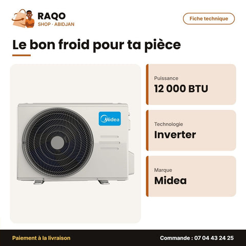 Split Cassette 12.000 BTU Midea – Inverter | MCA4U-12HRFNX-Q - RAQO