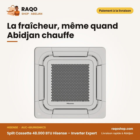 Split Cassette 48.000 BTU Hisense – Inverter Expert – Blanche | AUC-48UR6SNKC5 - RAQO