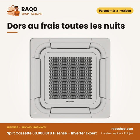 Split Cassette 60.000 BTU Hisense – Inverter Expert – Blanche | AUC-60UR6SNKC5 - RAQO