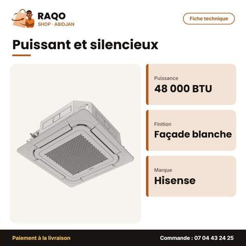 Split Cassette Hisense 48.000 BTU – Façade Blanche | AUC-48HR6SEKA - RAQO