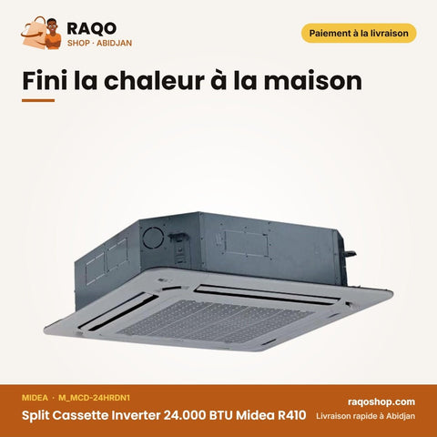 Split Cassette Inverter 24.000 BTU Midea R410 | M_MCD-24HRDN1 - RAQO