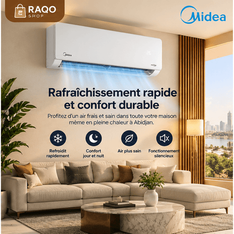 Split Midea 18.000 BTU – Unicool+ – Inverter – 1 DRIVE-2 Mode | MSEF1C-18CRDN8 - RAQO