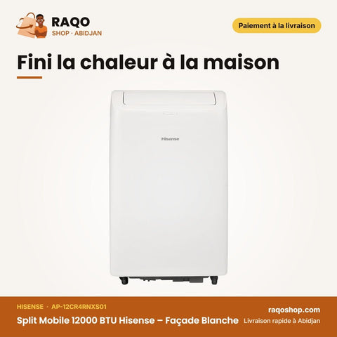 Split Mobile 12000 BTU Hisense – Façade Blanche | AP-12CR4RNXS01 - RAQO