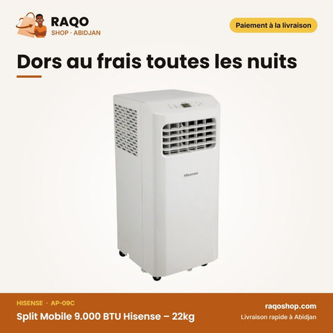 Split Mobile 9.000 BTU Hisense – 22kg | AP-09C - RAQO