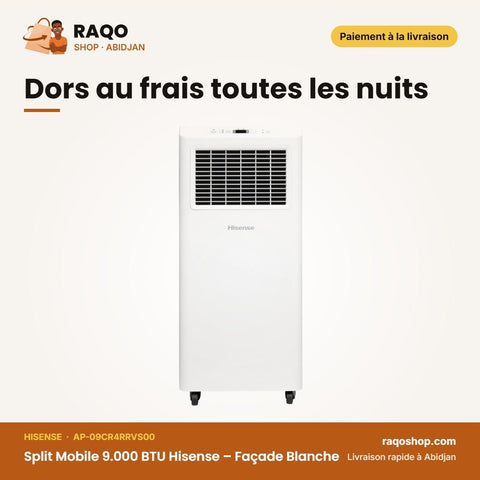 Split Mobile 9.000 BTU Hisense – Façade Blanche | AP-09CR4RRVS00 - RAQO