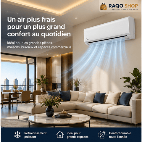 Split Mural 36.000 BTU Midea – Inverter – Façade Blanche | MSAGF-36HRFN1 - RAQO