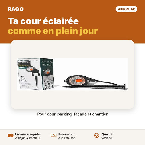Spot de jardin LED COB 5W à piquer – lumière rouge | Akko Star - RAQO