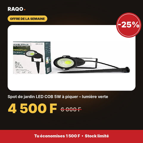 Spot de jardin LED COB 5W à piquer – lumière verte | Akko Star - RAQO