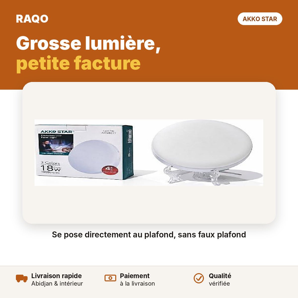 Spot LED apparent rond 18W 4