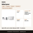 Spot LED carré cristal-diamant 44W – 3 couleurs | Akko Star - RAQO