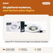 Spot LED COB encastrable 5W – lumière blanche 6500K | Akko Star - RAQO