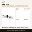 Spot LED COB encastrable 5W – lumière blanche 6500K | Akko Star - RAQO