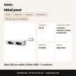 Spot LED en saillie 2 têtes 24W – 3 couleurs | Akko Star - RAQO